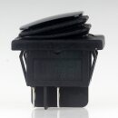 Einbau-Wippschalter schwarz 2-polig EIN/AUS 30×22 mm 16A 250V AC IP65