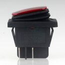 Einbau-Wippschalter rot beleuchtet 2-polig EIN/AUS 30×22 mm 16A 250V AC IP65