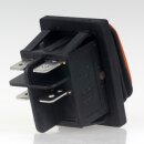 Einbau-Wippschalter orange beleuchtet 2-polig EIN/AUS 30×22 mm 16A 250V AC IP65