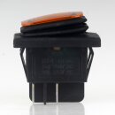 Einbau-Wippschalter orange beleuchtet 2-polig EIN/AUS 30×22 mm 16A 250V AC IP65