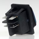 Einbau-Wippschalter blau beleuchtet 2-polig EIN/AUS 30×22 mm 16A 250V AC IP65