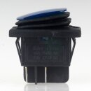 Einbau-Wippschalter blau beleuchtet 2-polig EIN/AUS 30×22 mm 16A 250V AC IP65