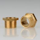 M13x1 Trompetennippel Messing 10mm lang 6-Kant SW14 mit...