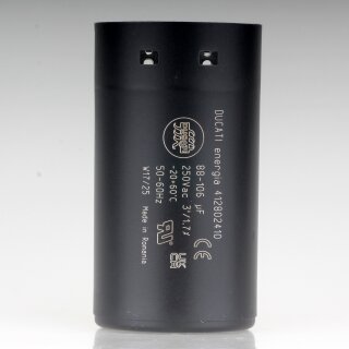 88-106uF 250Vac Betriebskondensator Motorkondensator mit 6,3 mm Flachstecker – Ducati 412802410