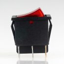 Einbau-Doppel-Wippschalter rot beleuchtet 2×1-polig EIN/AUS 250V 16A