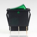 Einbau-Doppel-Wippschalter grün beleuchtet 2×1-polig EIN/AUS 250V 16A