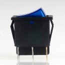 Einbau-Doppel-Wippschalter blau beleuchtet 2×1-polig EIN/AUS 250V 16A