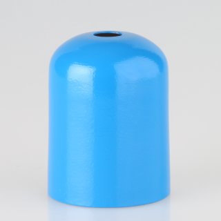 E27 Fassungshülse Zierhülse 43x57 Metall hellblau mit 10,5mm Mittelloch für Lampenfasssung