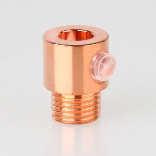 Zugentlastung mit M10x1 Außengewinde für Kabel 13x17mm Metall verkupfert