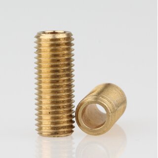 M8x1 Gewinderohr 20mm lang Messing für Lampen und Leuchtenbau