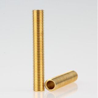 M8x1 Gewinderohr 50mm lang Messing für Lampen und Leuchtenbau