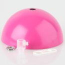 Lampen Baldachin 50x100mm Metall pink mit Zugentlaster Kunststoff transparent