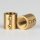 M10x1 Verbindungs-Muffe Gewinde-Adapter 14x15mm mit 2 x M4 Quergewinde Messing roh