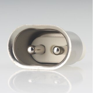 Heißgeräte Warmgeräte Einbaustecker Metall 2P+E Steckerstifte 6mm für alte Toaster Waffeleisen und Bügeleisen