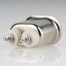 Warmgeräte Geräte-Einbaustecker Metall 2P+E...