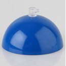 Lampen Baldachin 50x100mm Metall dunkelblau mit Zugentlaster Kunststoff transparent