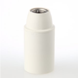 E14 Lampenfassung Thermoplast/Kunststoff weiß mit Glattmantel M10x1 IG
