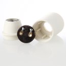 E14 Lampenfassung Thermoplast/Kunststoff weiß mit Glattmantel M10x1 IG