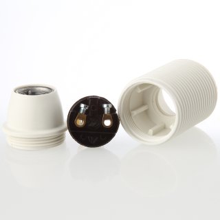 10 Stück Kunststoff Iso-Fassung E14 mit Gewinde weiß 10 Stück Kunststoff Iso-Fassung E14 mit Gewinde weiß