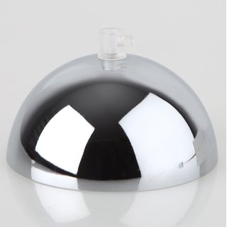 Lampen Baldachin 50x100mm Metall verchromt mit Zugentlaster Kunststoff transparent