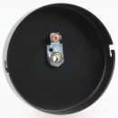 1-Loch Lampen-Baldachin Metall 100x25mm schwarz mit Zugentlaster für 1 Lampenpendel