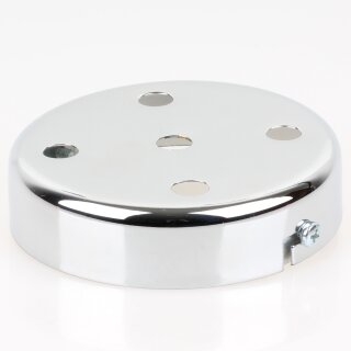 Lampen-Baldachin 100x25mm Metall verchromt ohne Zugentlaster für 5 Lampenpendel
