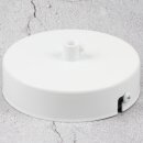 1-Loch Lampen-Baldachin Metall 100x25mm Weiß mit...