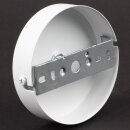 1-Loch Lampen-Baldachin Metall 100x25mm Weiß mit Zugentlaster Kunststoff für 1 Lampenpendel