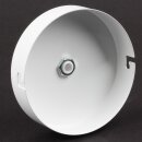 1-Loch Lampen-Baldachin Metall 100x25mm Weiß mit Zugentlaster Kunststoff für 1 Lampenpendel