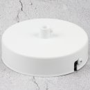 Lampen-Baldachin 100x25mm Metall Weiß für 1...