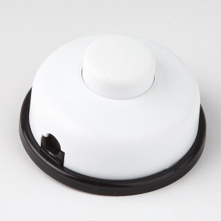 Interbär Fuß-Tretschalter Fußschalter Schnurschalter 67x35mm weiß 250V/6A