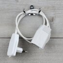 Flacher Euro-Winkelstecker mit Schalter 80cm Kabel...