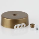 Lampen Verteiler-Baldachin-Set 70x25mm gold Dreilochscheibe und Befestigungsschraube für Mittelloch