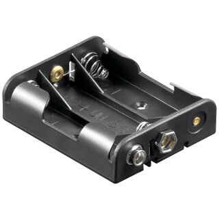 Batteriehalter Akkuhalter für 3x Mignonzelle (AA) mit Druckknopfanschluss