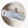 1-Loch Lampen-Baldachin Metall 80x25mm Edelstahloptik mit Zugentlaster für 1 Lampenpendel