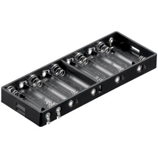 Batteriehalter Akkuhalter für 10x Mignonzelle (AA) mit Lötanschluss