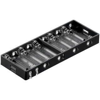 Batteriehalter f&uuml;r 10x Mignonzelle (AA) mit L&ouml;tanschluss