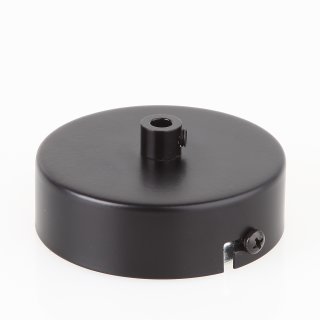 Lampen Metall Baldachin 80x25mm schwarz für 1 Lampenpendel mit Zugentlaster