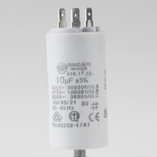 10uF 450V Anlaufkondensator Betriebskondensator Motorkondensator mit 6,3 mm Flachstecker