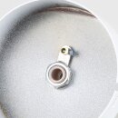 1-Loch Lampen-Baldachin Metall 80x25mm weiß mit Zugentlaster für 1 Lampenpendel
