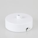 Lampen-Baldachin 80x25mm Metall weiß für 1 Lampenpendel mit Kabel Zugentlastung