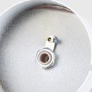Lampen-Baldachin 80x25mm Metall weiß für 1 Lampenpendel mit Kabel Zugentlastung