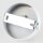 1-Loch Lampen-Baldachin Metall 80x25mm weiß mit Zugentlaster für 1 Lampenpendel