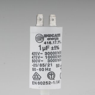 1,0uF 450V Anlaufkondensator Betriebskondensator Motorkondensator mit 6,3 mm Flachstecker