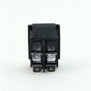 Einbau-Wippenschalter 2-polig (4-Pin) rot beleuchtete Wippe, 250V/15A
