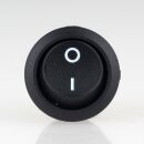 Einbau-Wippschalter schwarz 1-polig EIN/AUS 250V/10A Einbaumaß 19mm unbeleuchtet
