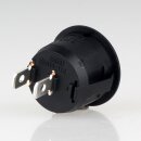 Einbau-Wippschalter schwarz rund 1-polig EIN/AUS 10A/250V Einbaumaß 19mm unbeleuchtet