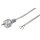 1,5 m Netzkabel Anschlusskabel 3x0,75mm² grau mit Schutzkontakt-Stecker