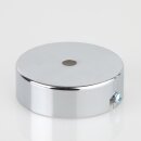 1-Loch Lampen-Baldachin Metall 80x25mm verchromt ohne Zugentlaster für 1 Lampenpendel