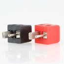 Mini DIN Lautsprecher-Stecker rot und schwarz abgewinkelt...